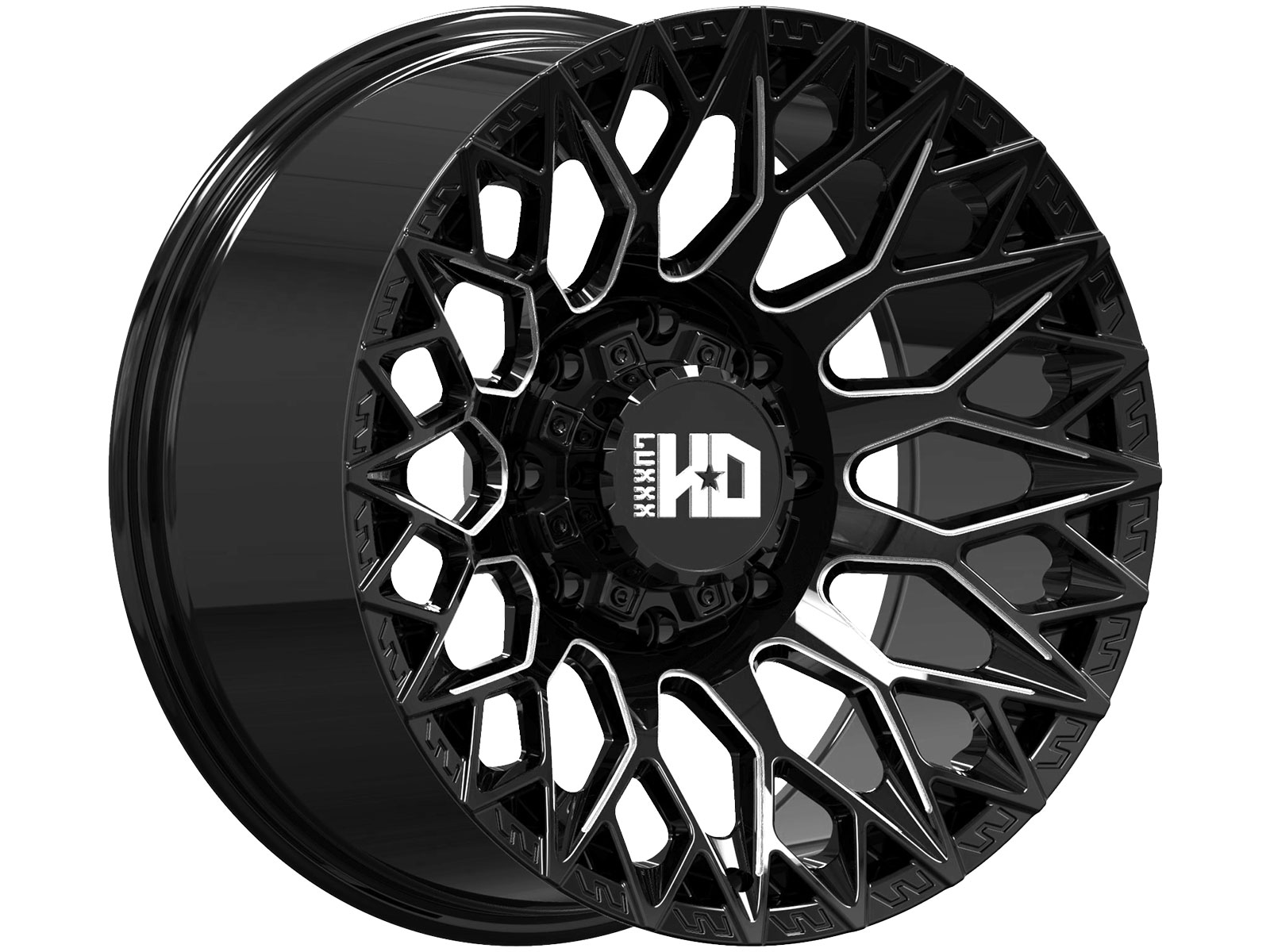 Luxxx HD Milled Gloss Black LHD45 Wheel LHD452098165-0K-A1 | RealTruck