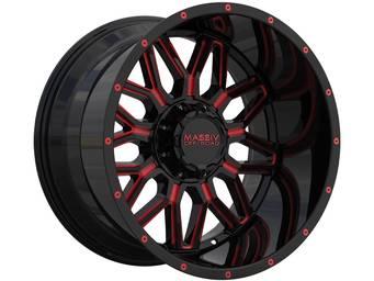 Massiv Off-Road Gloss Black & Red OR-1 Wheels
