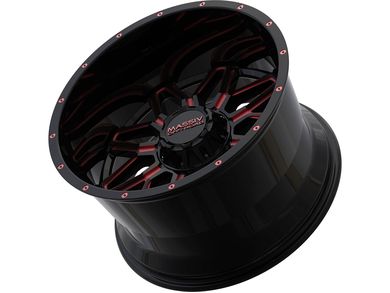 Massiv Off-Road Gloss Black & Red OR-1 Wheels | RealTruck