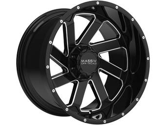 Massiv Off-Road Milled Gloss Black OR-4 Wheels