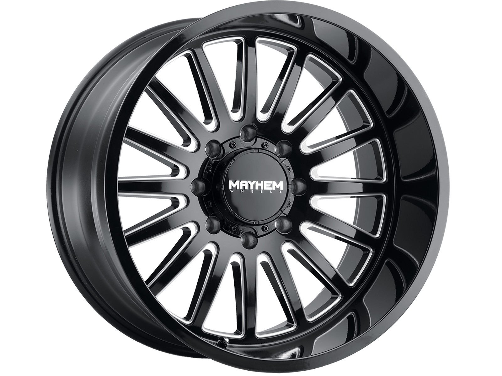 Mayhem Milled Gloss Black Utopia Wheel 8114-2170BM | RealTruck