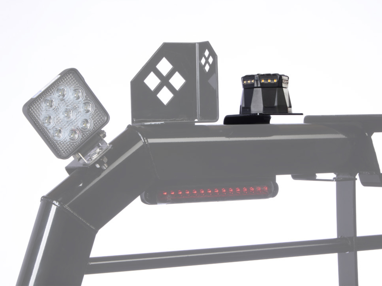 Merritt Beacon Puck Light & Bracket - Gloss Black 7253-3