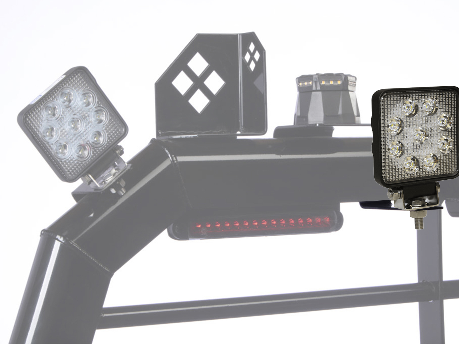 Merritt Under Mount Work Light & Bracket - Gloss Black 7256-3