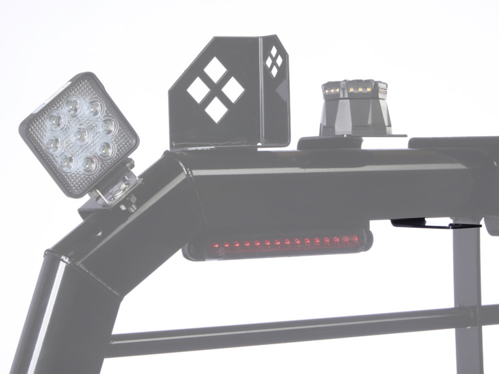 Merritt Under Mount Work Light Bracket Only - Gloss Aluminum 7256-102
