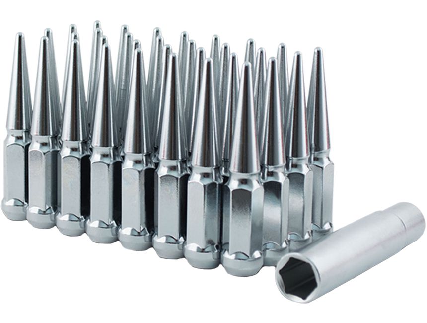 Wheel Mate Spiked Lug Nuts Set of 24 - Black 14x1.50