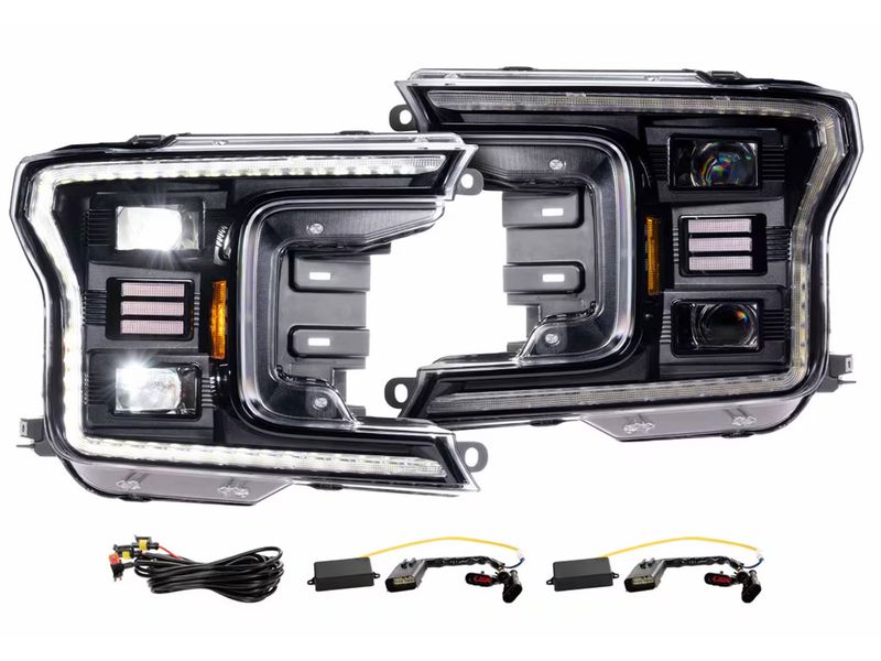 Morimoto XB Black DRL Hybrid LED Headlights LF551.2 | RealTruck