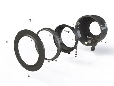 2x Chrome Mounting Ring Brackets For 7 Inch LED Headlights - Fits Jeep Wrangler