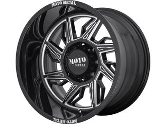 Moto Metal Milled Black Hurricane Wheels left