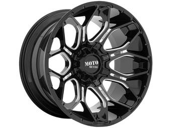 Moto Metal Milled Gloss Black MO808 Sniper Wheels