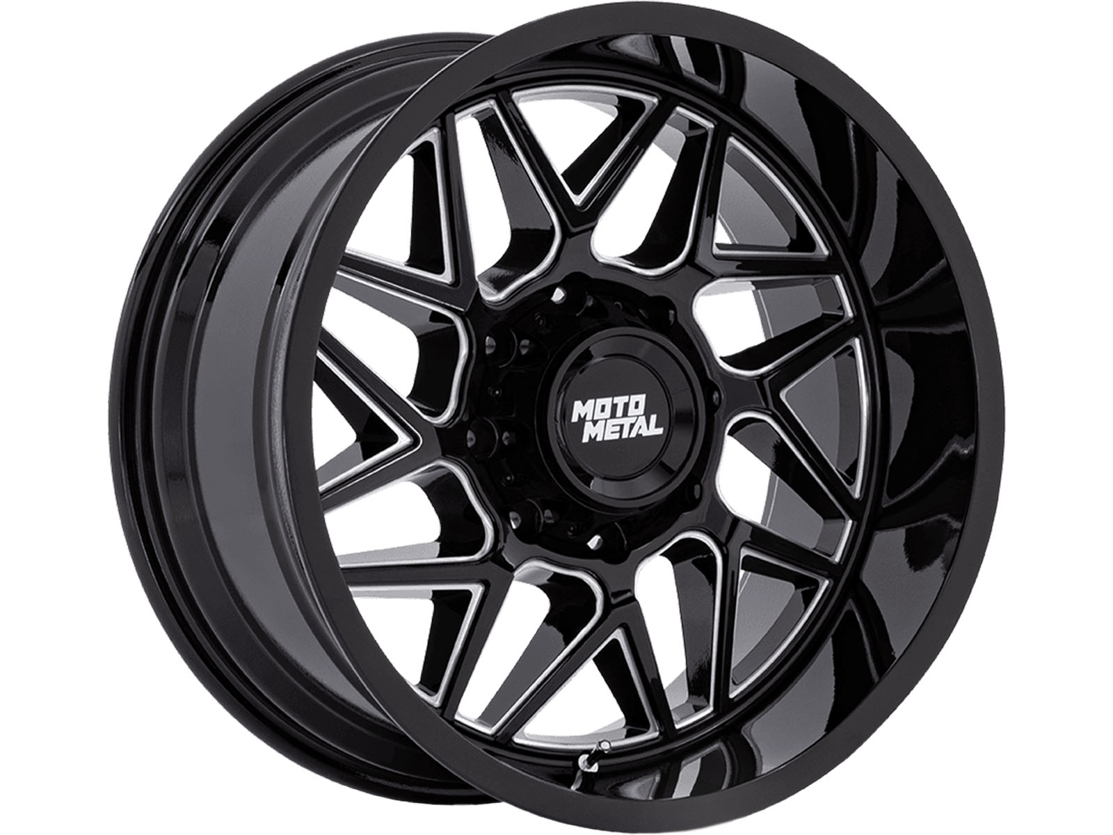 Moto Metal Milled Gloss Black MO812 Turbine Wheels | RealTruck