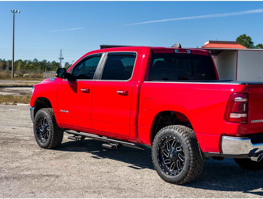 N-Fab RKR Step System - Cab Length, Textured Black, For Pickup Trucks, Includes Detachable Steps