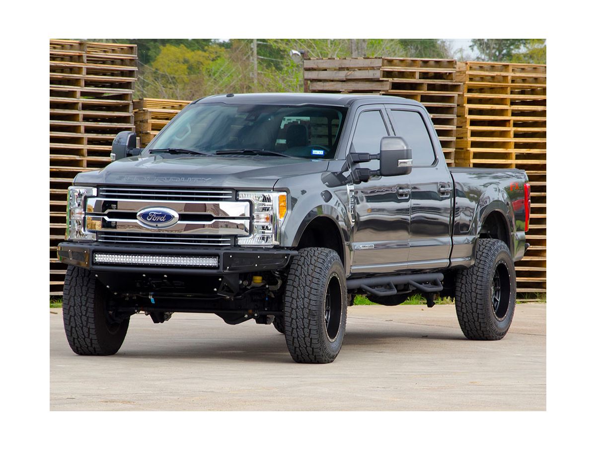 Podium Step SS Cab Length (2 Steps per Side) 3 Inch Main Tube Diameter 2015-2025 Ford F-150 -2017-2025 F-250/F-350/F-450, 2017-2025 Raptor SuperCrew Polished Stainless NFab