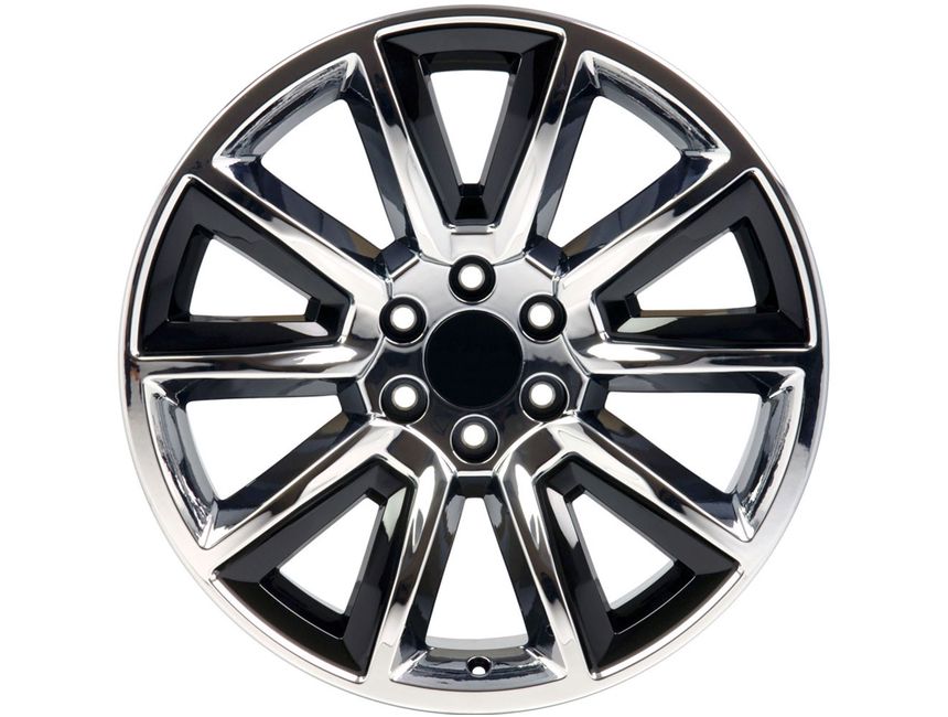 OE Chrome & Gloss Black Inserts CV73 Wheel CV73-20085-6550-24C-ib ...