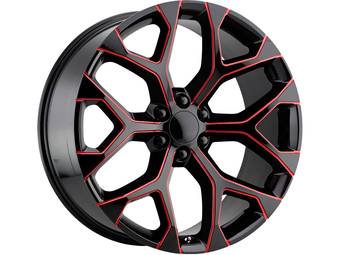 OE Creations Black & Red PR176 Wheel