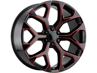 OE Creations Black & Red PR176 Wheel