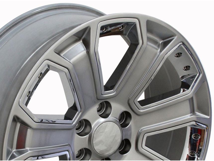 OE Grey & Chrome Inserts CV93B Wheels | RealTruck