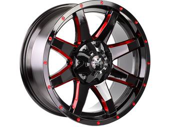 Off-Road Monster Black & Red M08 Wheel