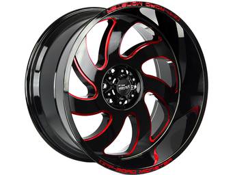Off-Road Monster Black & Red M07 Wheels