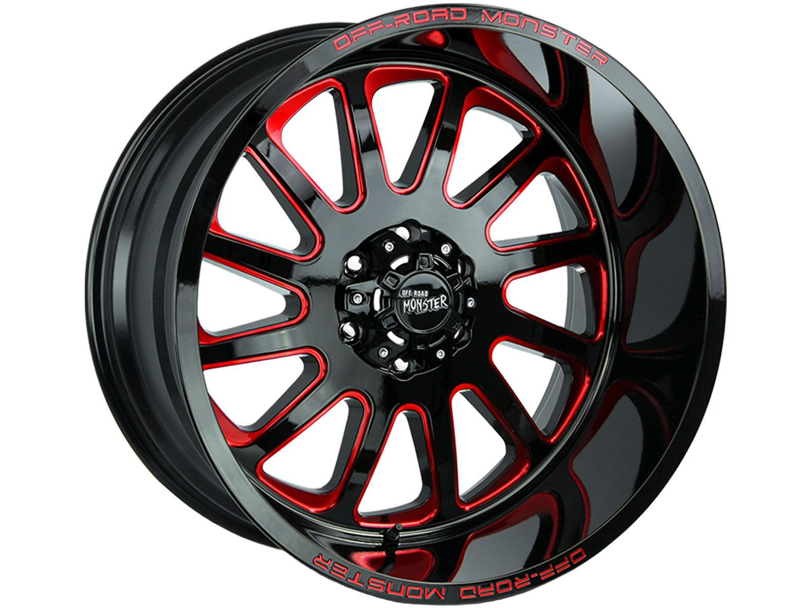 Off-Road Monster Black & Red M17 Wheels | RealTruck