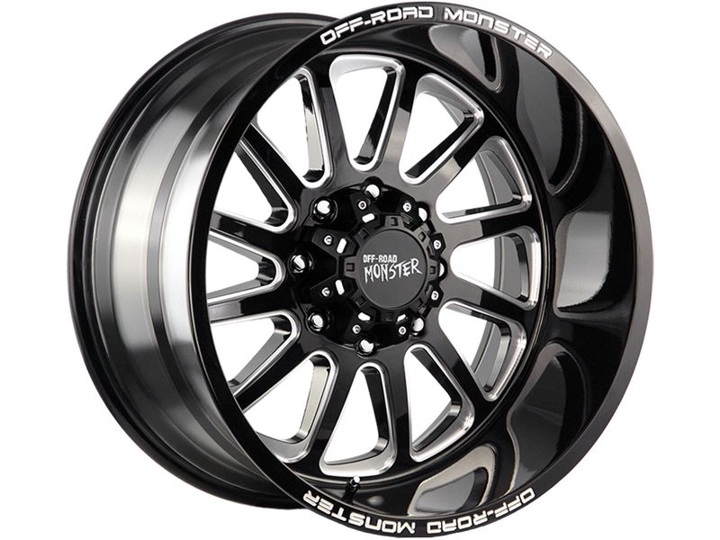 Off-Road Monster Milled Gloss Black M17 Wheels | RealTruck