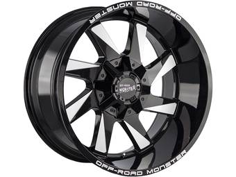 Off-Road Monster MIlled Gloss Black M80 Wheels