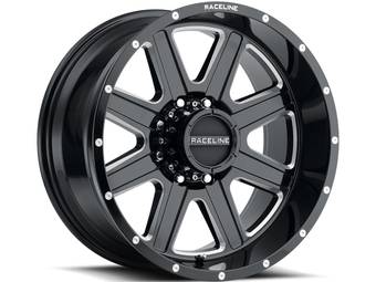 Raceline Milled Gloss Black Hostage Wheels