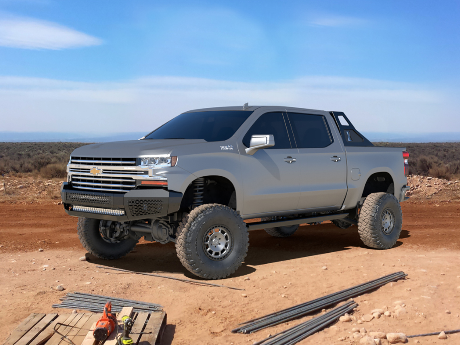 Fits 2019-2022 Chevy Silverado 1500 (RHD-MFC19HBMN)