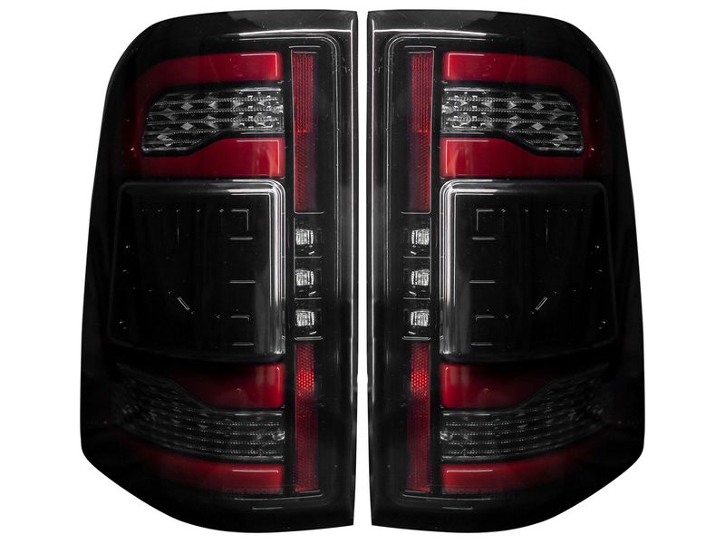 Recon Smoked Black LED Tail Lights 264338LEDBK RealTruck