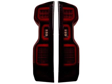 Recon Smoked Red & Chrome LED Tail Lights 264397LEDRBK | RealTruck