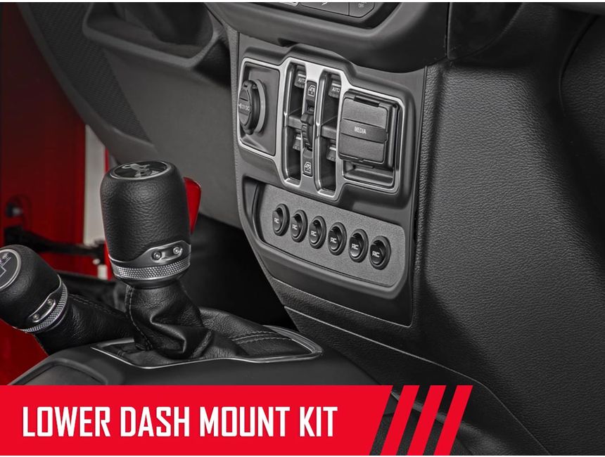 Rough Country Lower Dash Mount Switch Panel Kit 70964 RealTruck