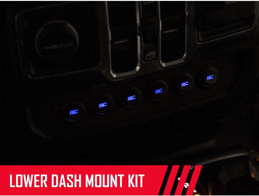 Rough Country Lower Dash Mount Switch Panel Kit 70964 RealTruck