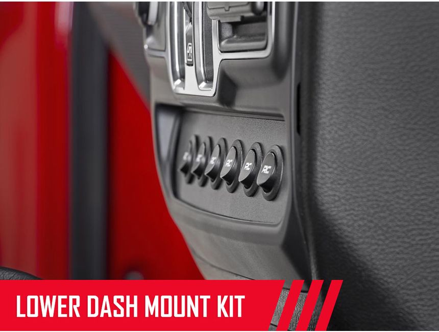 Rough Country Lower Dash Mount Switch Panel Kit 70964 RealTruck