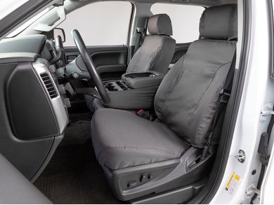 Polycotton Fabric Charcoal Black Covercraft Custom-Fit Front Bucket SeatSaver Seat Covers 