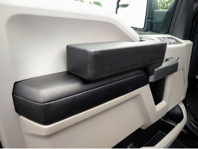 The Instant Comfort Armrest for Ford F-150 Premium Leather Black SnapRest 2015-19 ONLY 