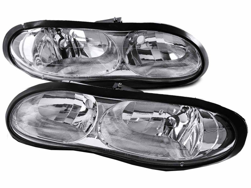SPEC-D Chrome Crystal Headlights LH-CMR98-RS | RealTruck