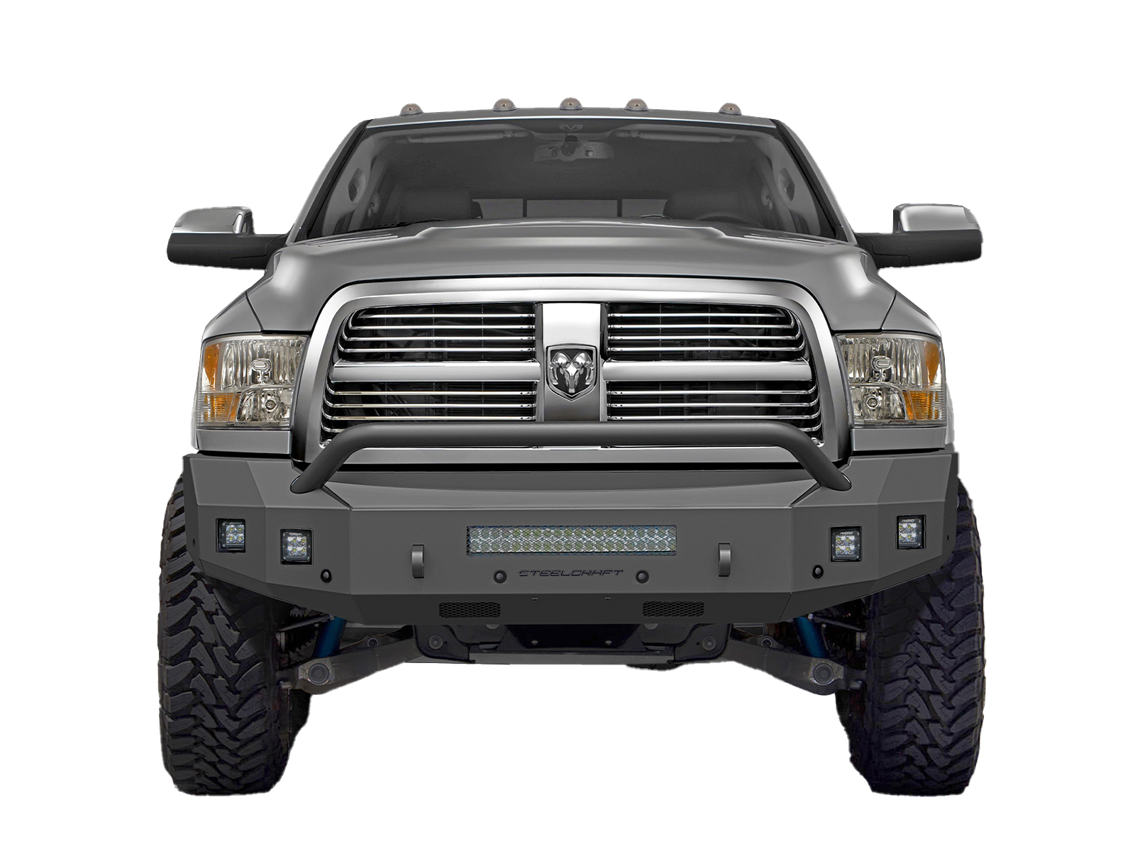 Steelcraft Fortis HD Bullnose Front Bumper 71-12260HP | RealTruck