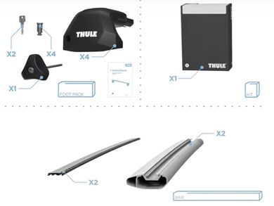 Thule WingBar Edge Roof Rack Kit 721400&THU-721400&THU-720701&THU