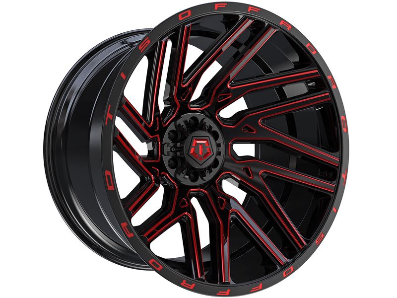 TIS Black & Red 554 Wheels | RealTruck