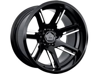 V-Rock Milled Matte Black VR12X Throne Wheels