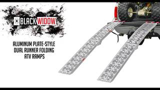 Black Widow Aluminum Plate Style Dual Runner Folding ATV Ramps