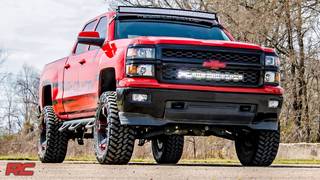 2014-2015 Chevrolet Silverado 1500 Hidden 30-inch Curved Dual-Row Cree LED Light Bar Grille Kit
