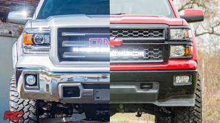 2014-2018 GM 1500 Hidden 30-inch Curved Cree LED Light Bar Grille Mount Kits by Rough Country