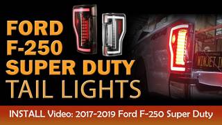 2017-2019 Ford F-250 Super Duty LED Sequential Tail Light RENEGADE Series (CTRNG0563-BC-SQ)