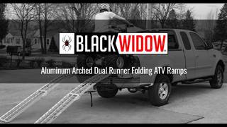 Black Widow Aluminum Arched Dual Runner Folding ATV Ramps