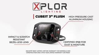 Go Rhino XPLOR Lighting - CUBEIT 3" Flush Mount