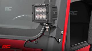 1997-2006 Jeep Wrangler TJ 2 inch LED Light Cube A Pillar Mounts by Rough Country
