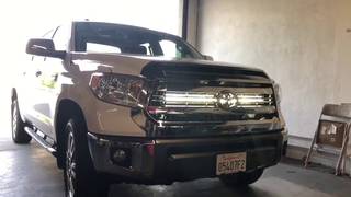 How to Install 42" Hidden Grille Curved LED Light Bar Kit for 2021-2021 Toyota Tundra | Cali Raised