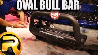 Lund 3 1/2 inch Oval Bull Bar with LED Light Bar