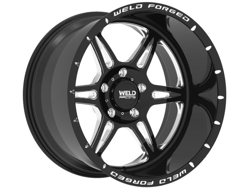 Weld Forged Milled Gloss Black Cheyenne Six XT Wheels | RealTruck