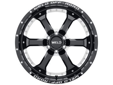 Weld Off-Road Milled Gloss Black Granada Six Wheels | RealTruck